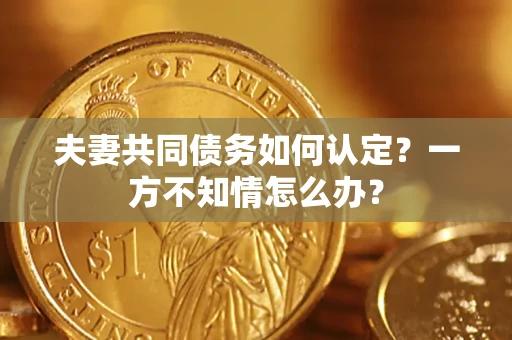 济南夫妻共同债务如何认定？一方不知情怎么办？