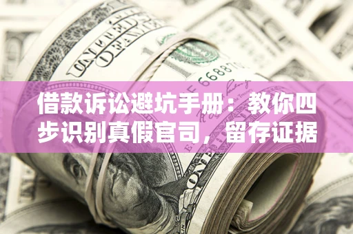 济南借款诉讼避坑手册：教你四步识别真假官司，留存证据不踩雷