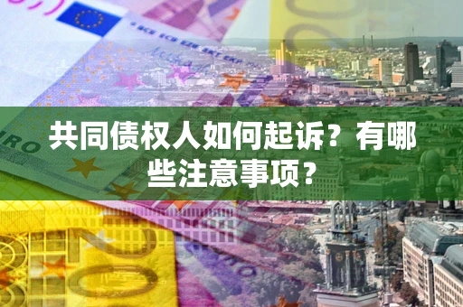 济南共同债权人如何起诉？有哪些注意事项？